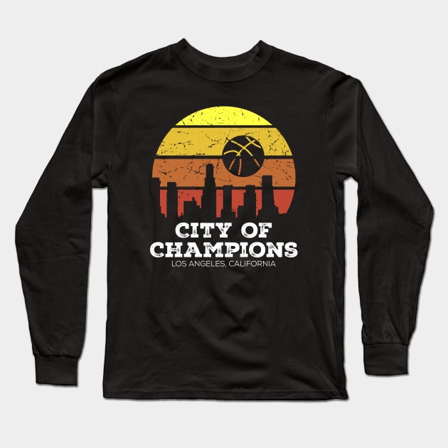 Los Angeles California City of Champions - Basketball Long Sleeve T-Shirt by Design_Lawrence